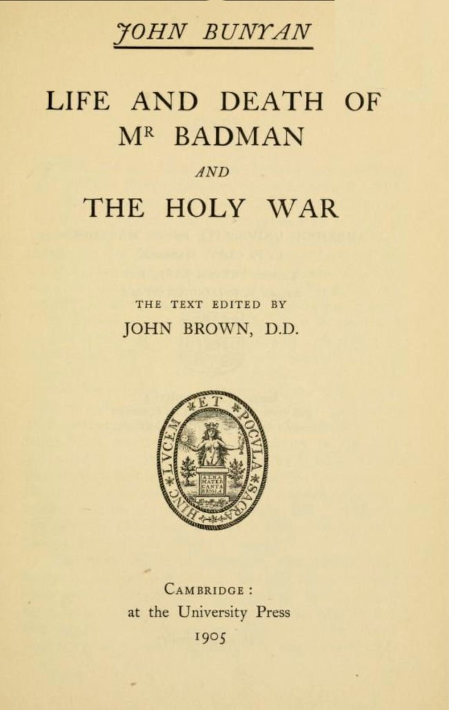 Life and Death of Mr. Badman cover