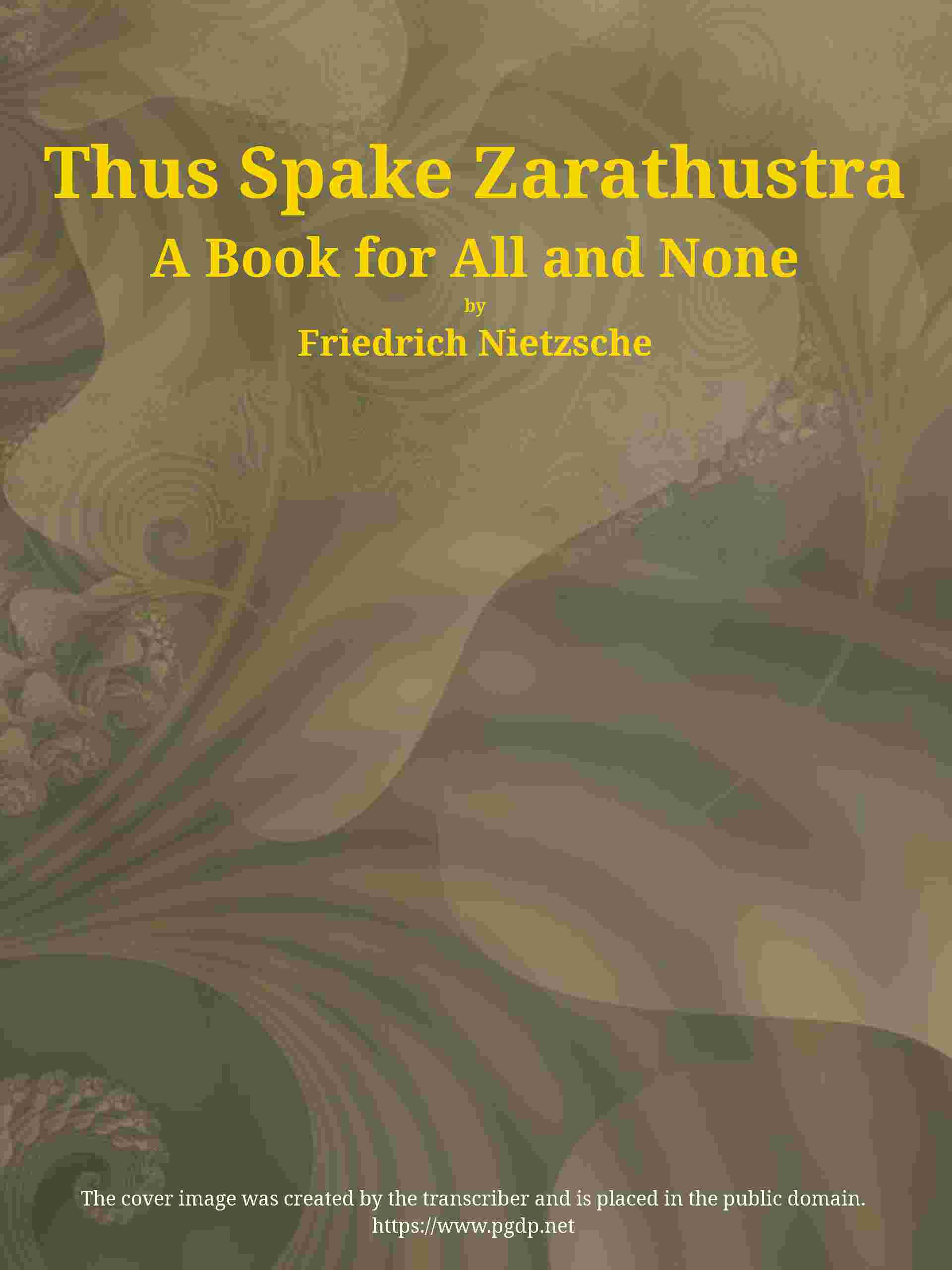 Thus Spake Zarathustra: A Book for All and None cover