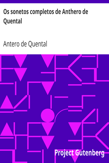 Os sonetos completos de Anthero de Quental cover