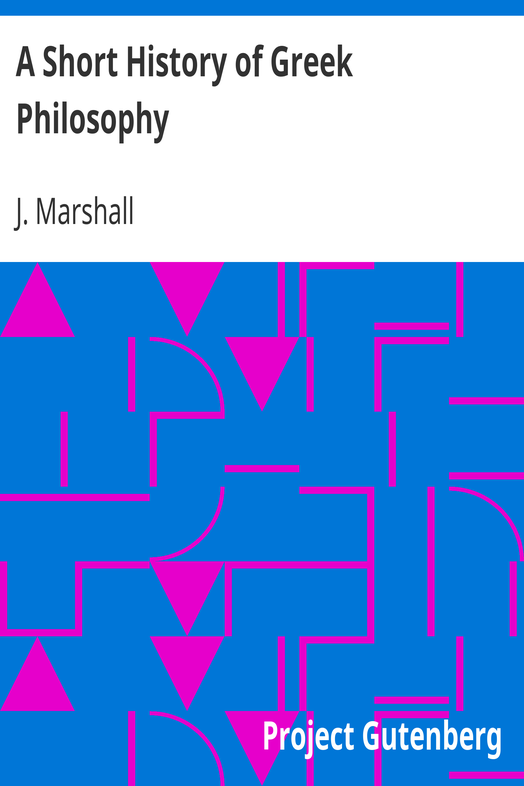 A Short History of Greek Philosophy cover