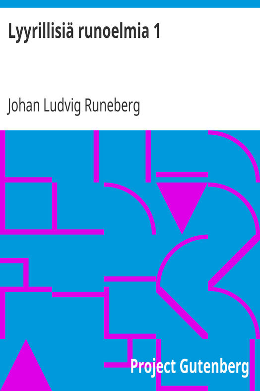 Lyyrillisiä runoelmia 1 cover