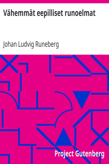 Vähemmät eepilliset runoelmat cover