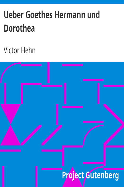 Ueber Goethes Hermann und Dorothea cover