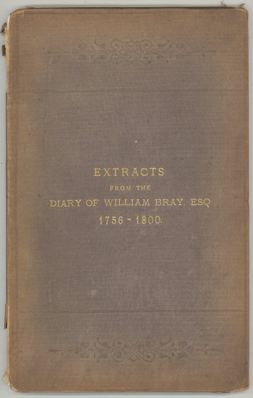 Extracts from the Diary of William Bray cover