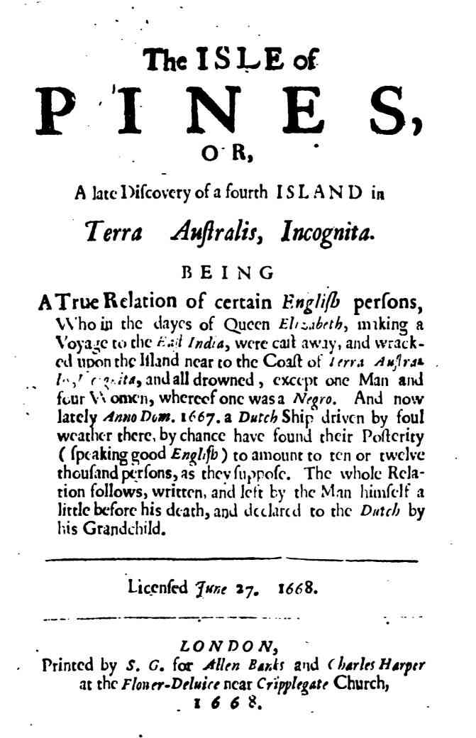 The Isle Of Pines (1668) / and An Essay in Bibliography by Worthington Chauncey Ford cover