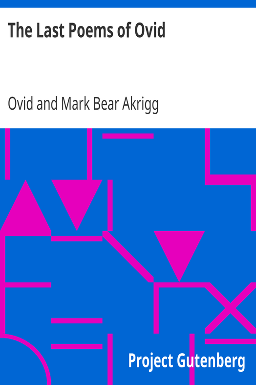 The Last Poems of Ovid cover