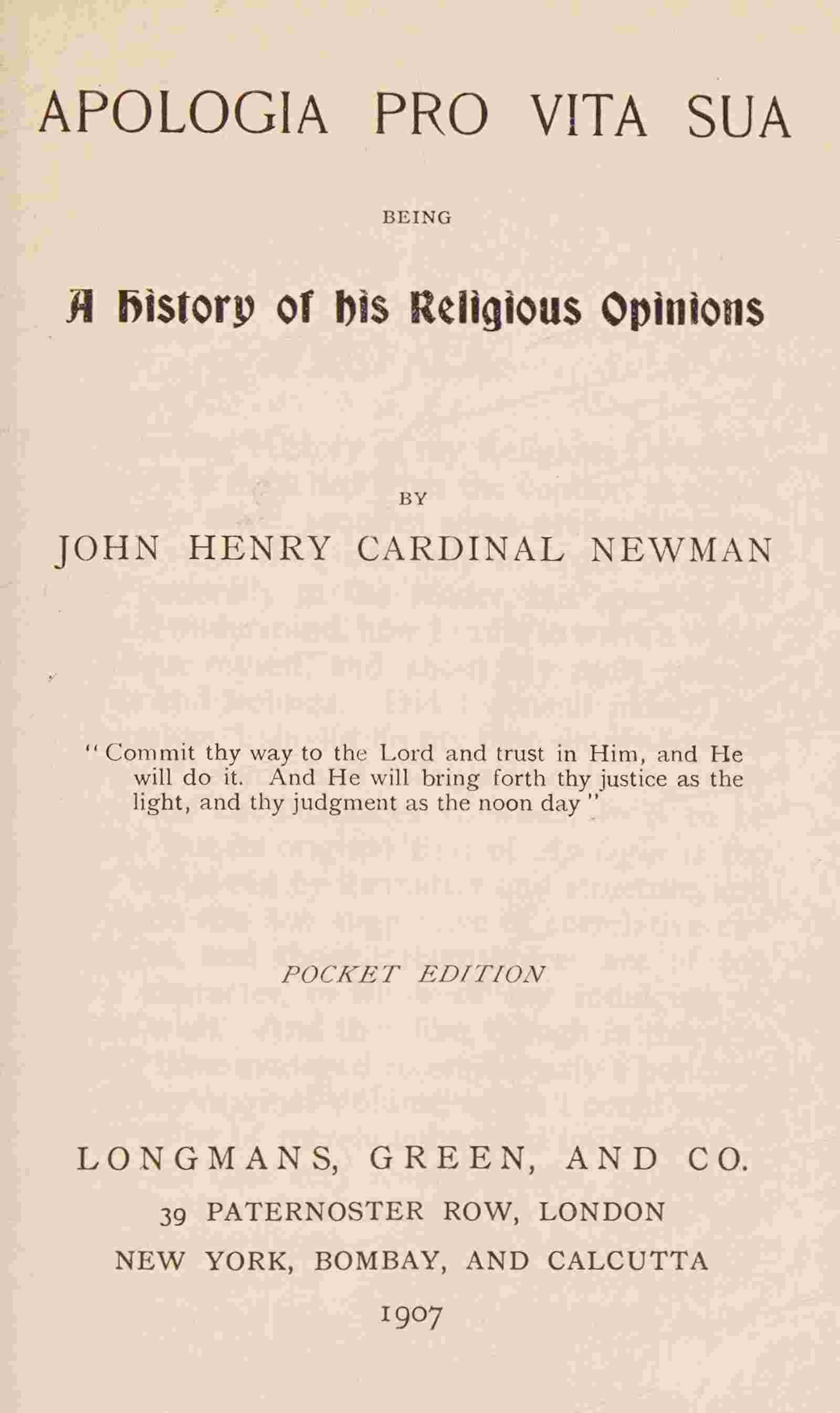 Apologia pro vita sua cover