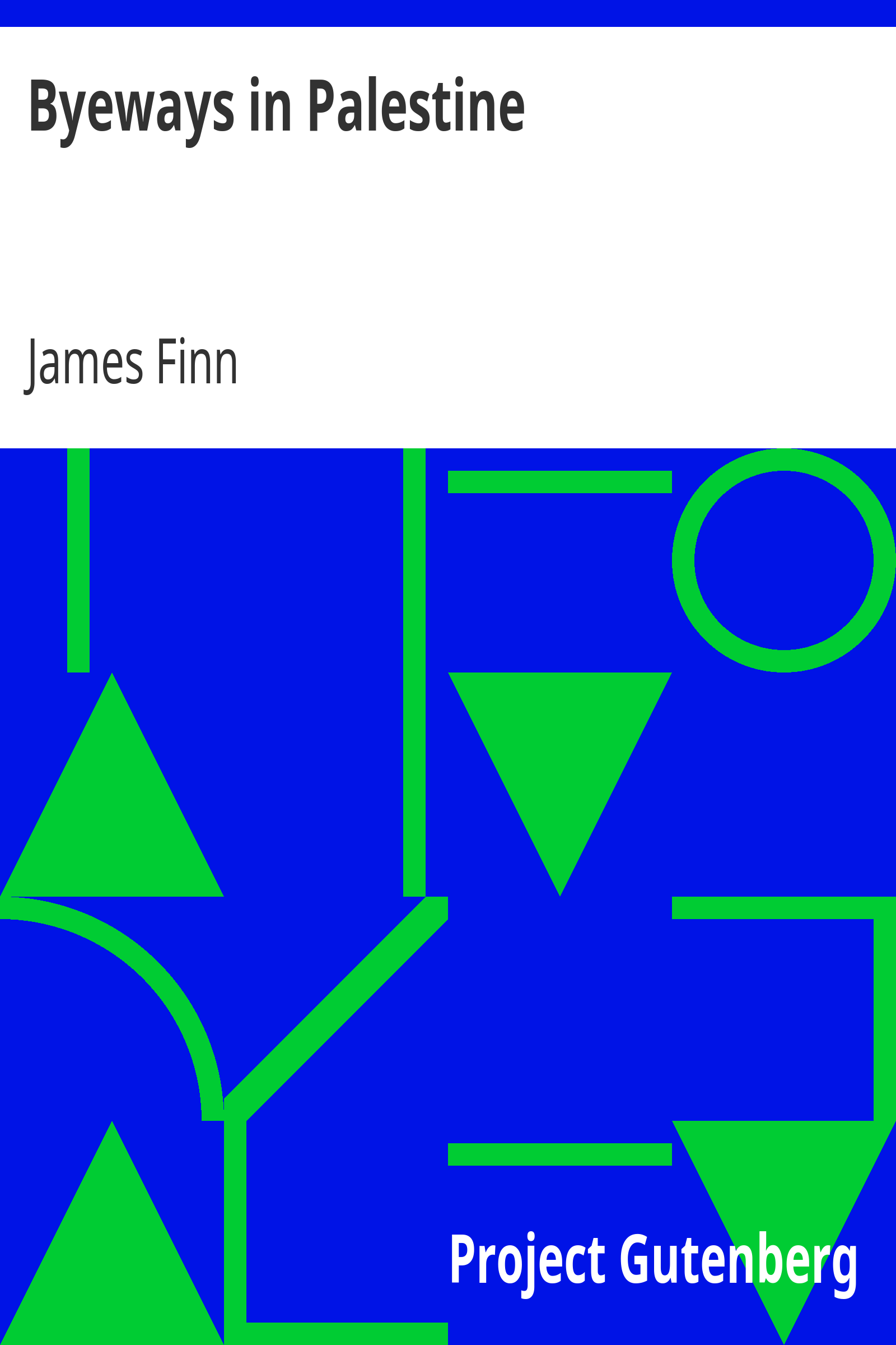 Byeways in Palestine cover