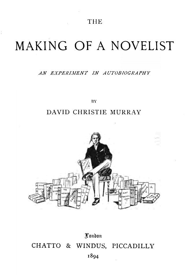 The Making Of A Novelist / An Experiment In Autobiography cover