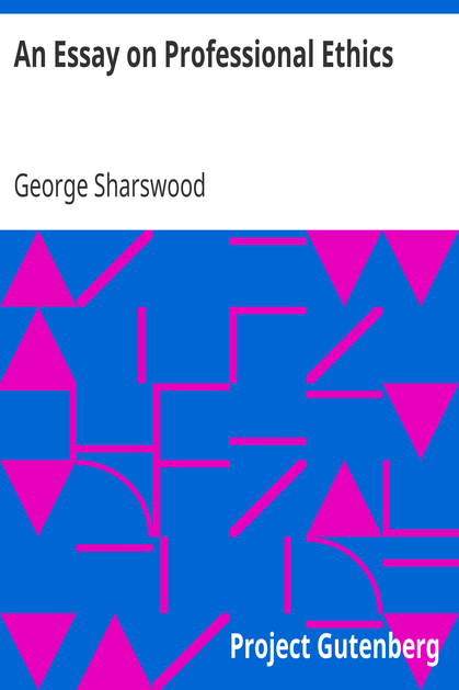 An Essay on Professional Ethics / Second Edition cover