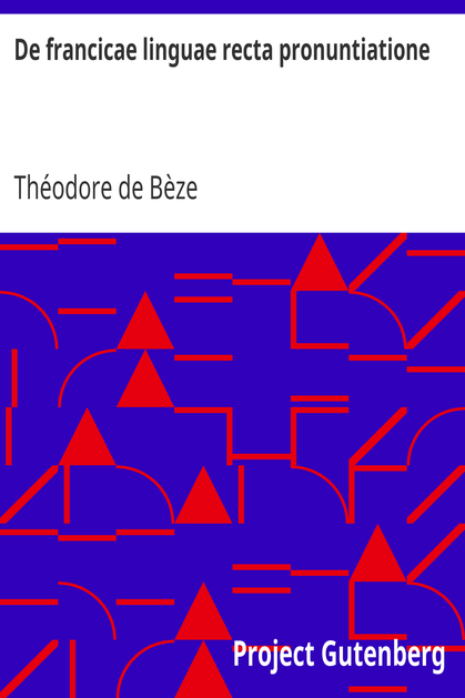 De francicae linguae recta pronuntiatione cover