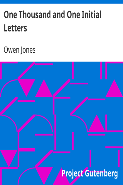 One Thousand and One Initial Letters cover