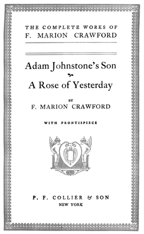 Adam Johnstone's Son cover