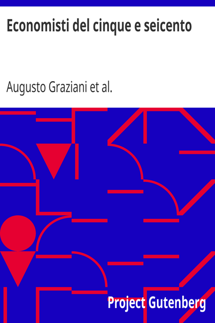 Economisti del cinque e seicento cover