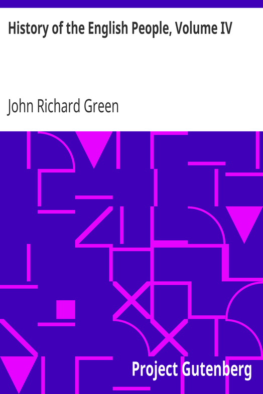 History of the English People, Volume IV cover