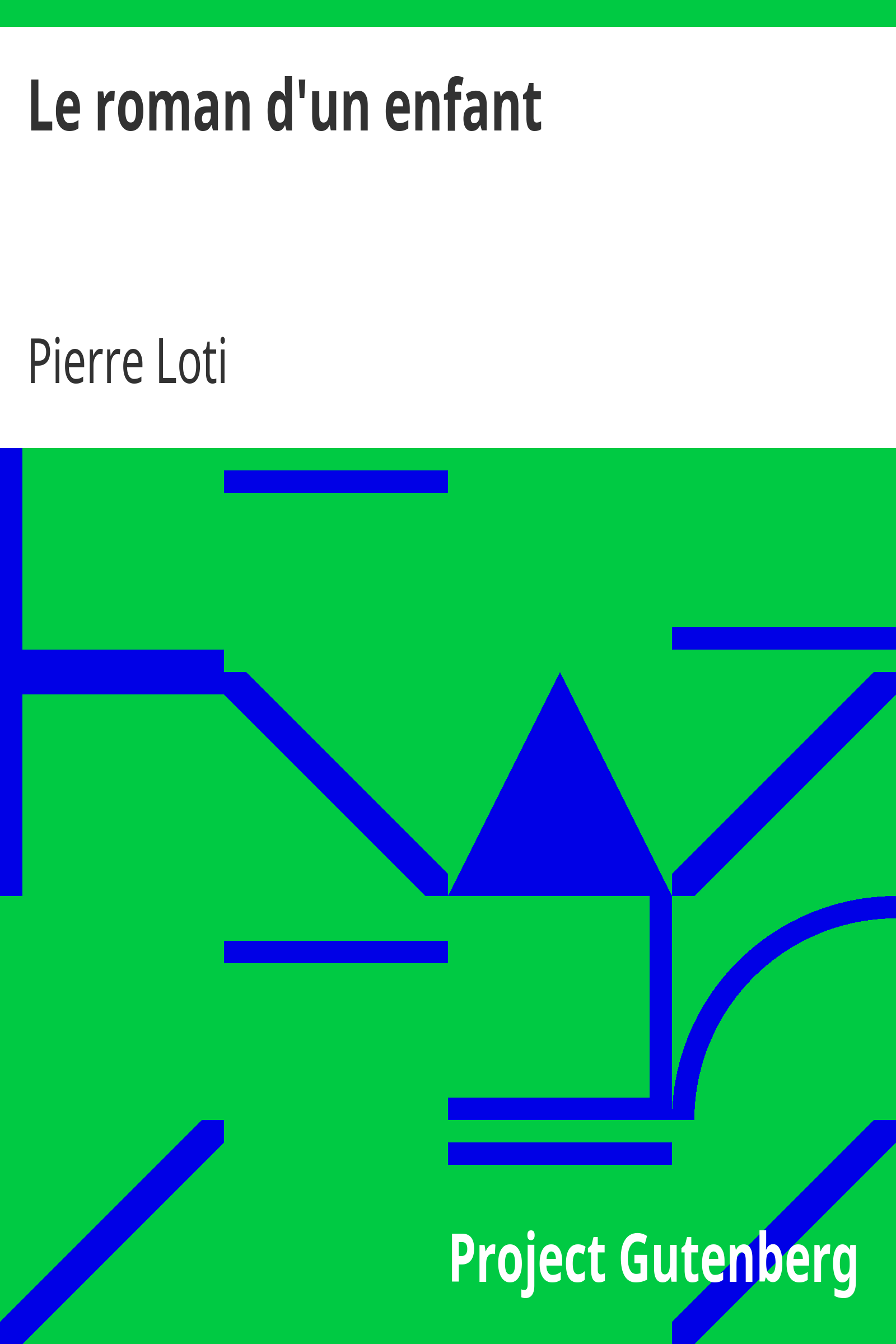 Le roman d'un enfant cover