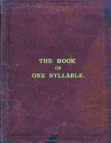 The book of one syllable cover