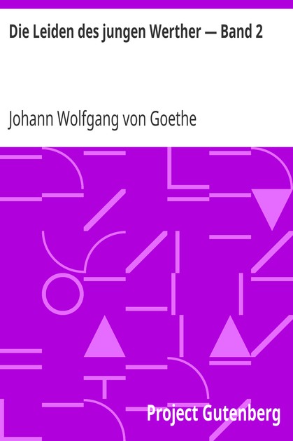 Die Leiden des jungen Werther — Band 2 cover
