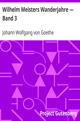Wilhelm Meisters Wanderjahre — Band 3 cover