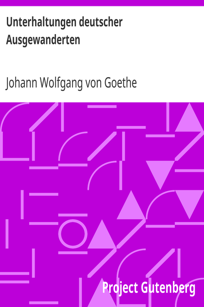 Unterhaltungen deutscher Ausgewanderten cover