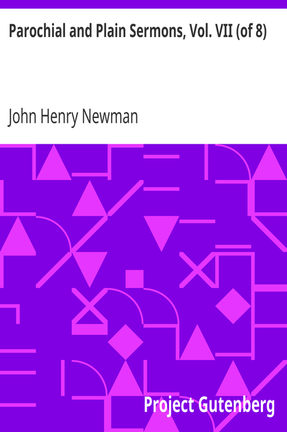 Parochial and Plain Sermons, Vol. VII (of 8) cover