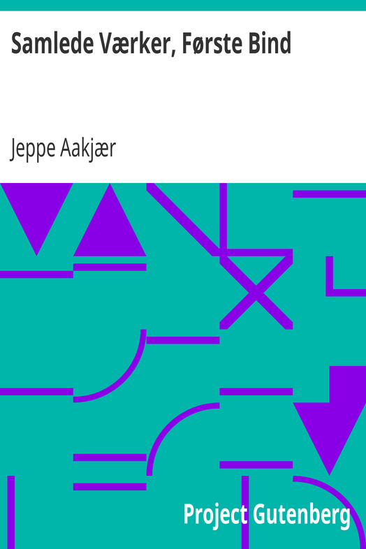 Samlede Værker, Første Bind cover