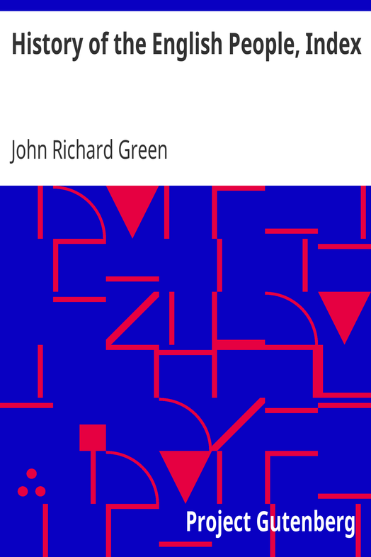 History of the English People, Index cover
