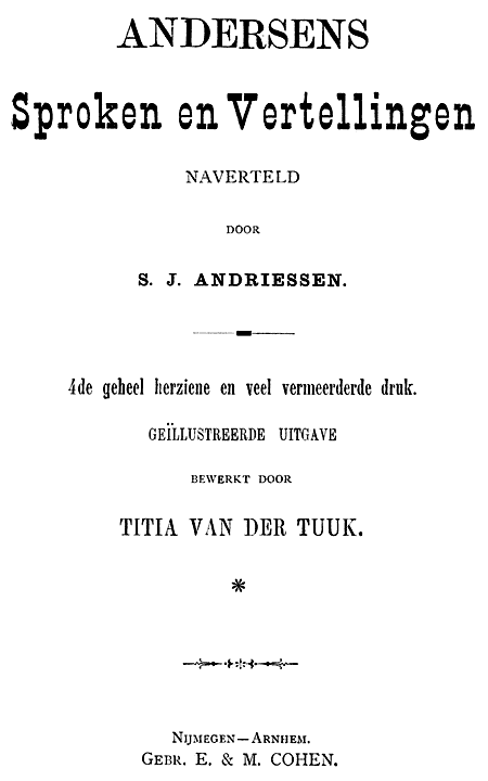 Andersens Sproken en vertellingen / Morgenrood cover