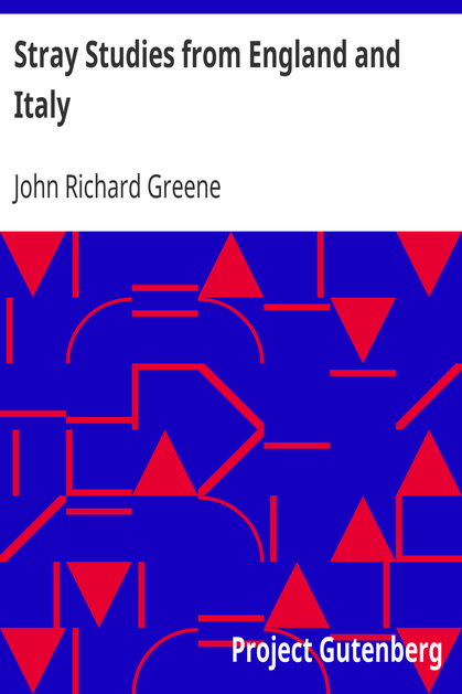 Stray Studies from England and Italy cover