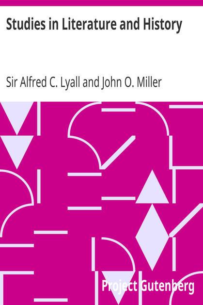 Studies in Literature and History cover