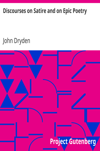 Discourses on Satire and on Epic Poetry cover