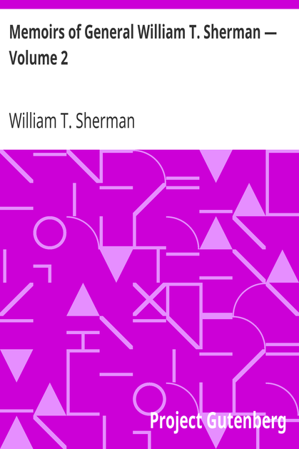 Memoirs of General William T. Sherman — Volume 2 cover