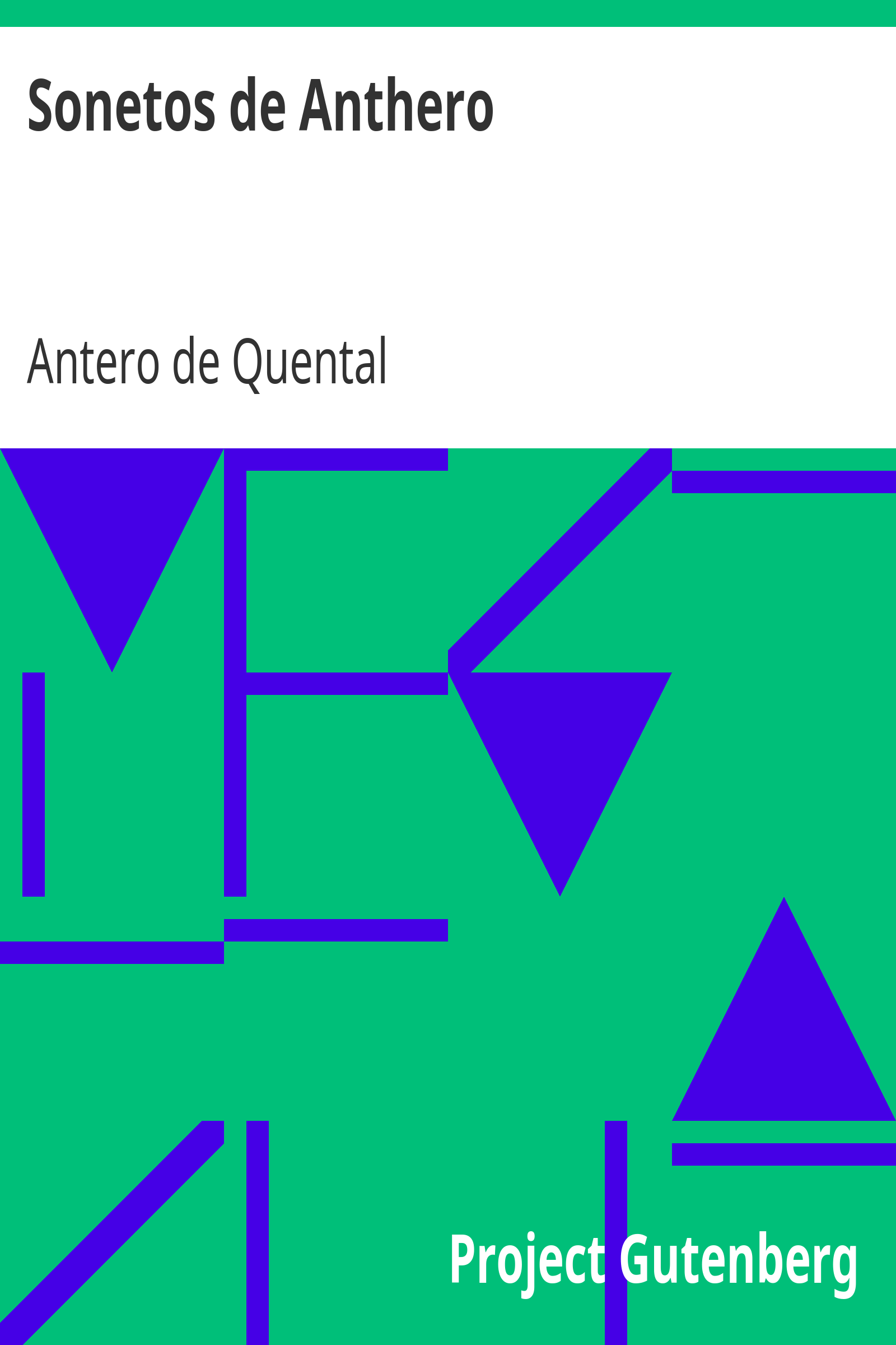 Sonetos de Anthero cover