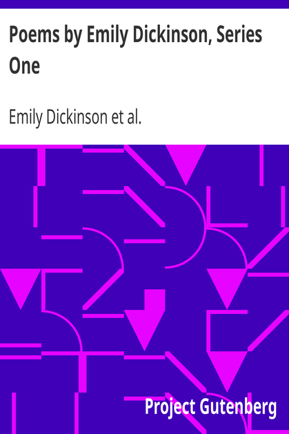 Poems by Emily Dickinson, Series One cover