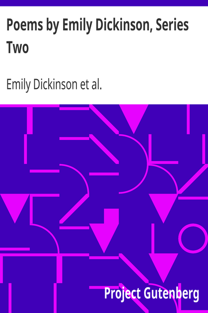 Poems by Emily Dickinson, Series Two cover