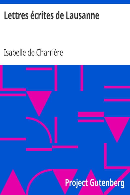 Lettres écrites de Lausanne cover