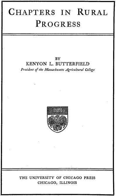 Chapters in Rural Progress cover