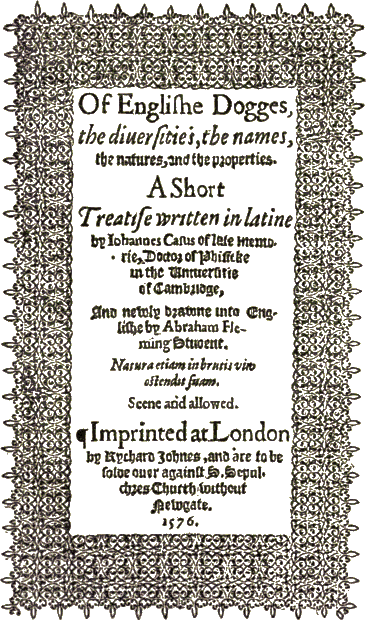 De Canibus Britannicis: Of Englishe Dogges cover