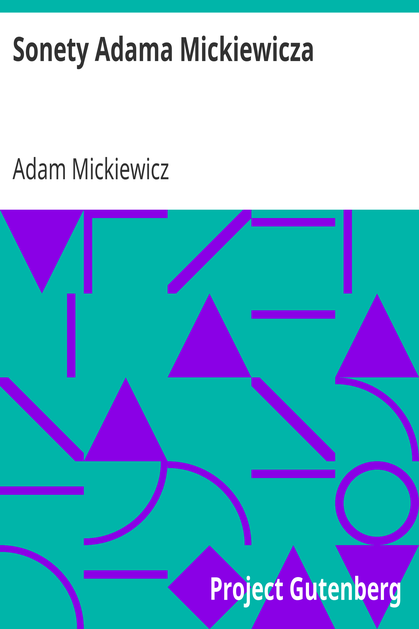 Sonety Adama Mickiewicza cover