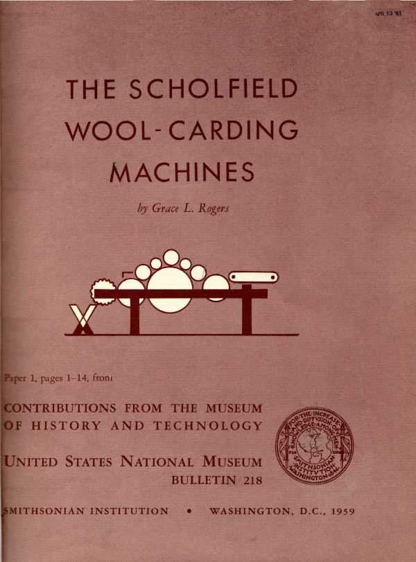 The Scholfield Wool-Carding Machines cover