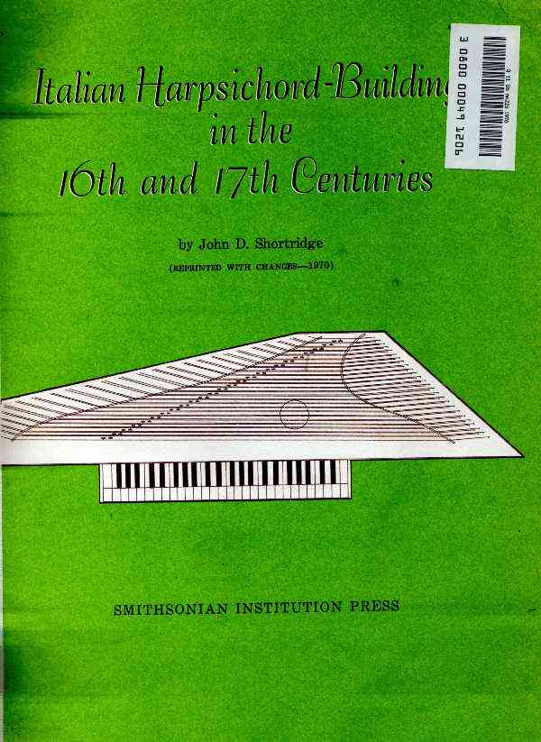 Italian Harpsichord-Building in the 16th and 17th Centuries cover