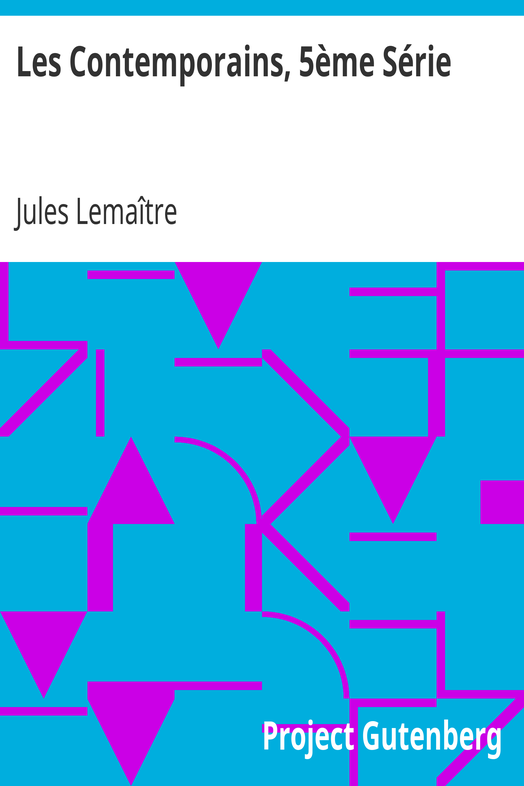 Les Contemporains, 5ème Série / Études et Portraits Littéraires, cover