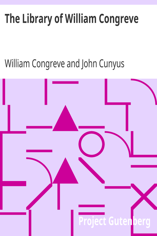 The Library of William Congreve cover