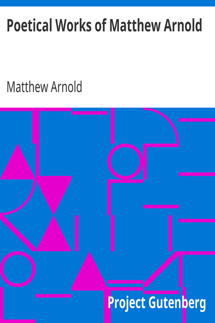 Poetical Works of Matthew Arnold cover