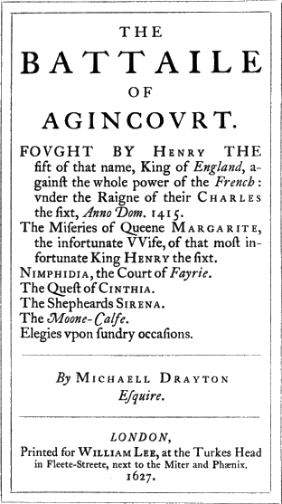 The Battaile of Agincourt cover