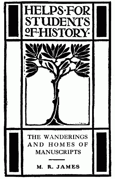 The Wanderings and Homes of Manuscripts cover