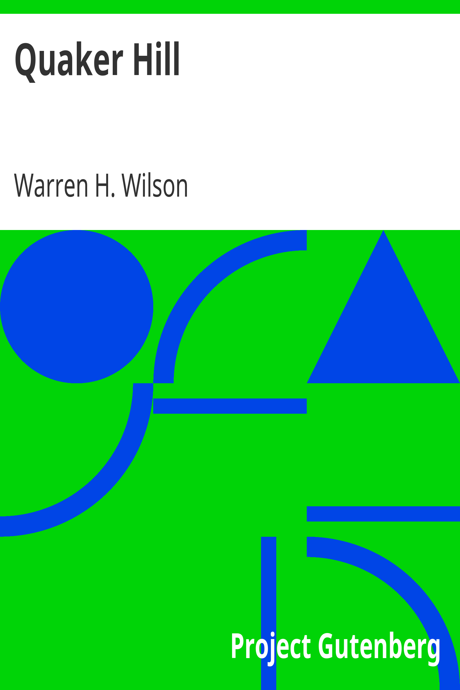Quaker Hill / A Sociological Study cover