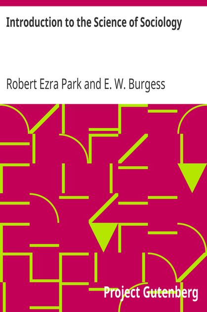 Introduction to the Science of Sociology cover