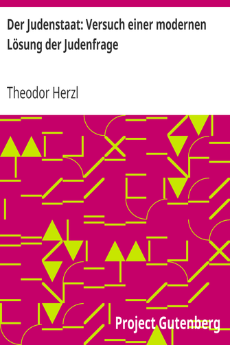 Der Judenstaat: Versuch einer modernen Lösung der Judenfrage cover