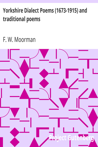 Yorkshire Dialect Poems (1673-1915) and traditional poems cover